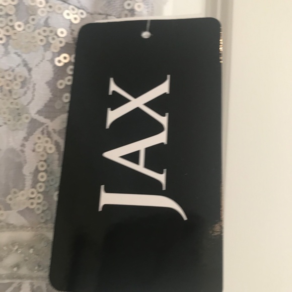 Silver Lace and Sequin JAX Cocktail Dress Size 2 - Picture 6 of 11